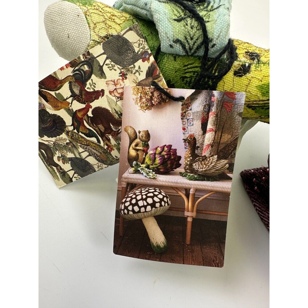John Derian Artichoke Pillow Purple Green Leaves Accent 8" x 15" New Tags - Picture 8 of 11